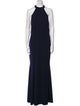 Watters Mock Neck Long Dress