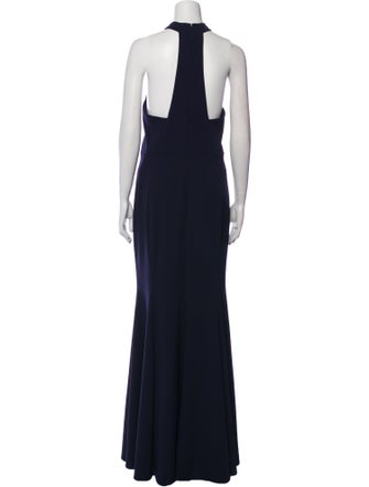 Watters Mock Neck Long Dress