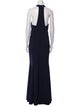 Watters Mock Neck Long Dress