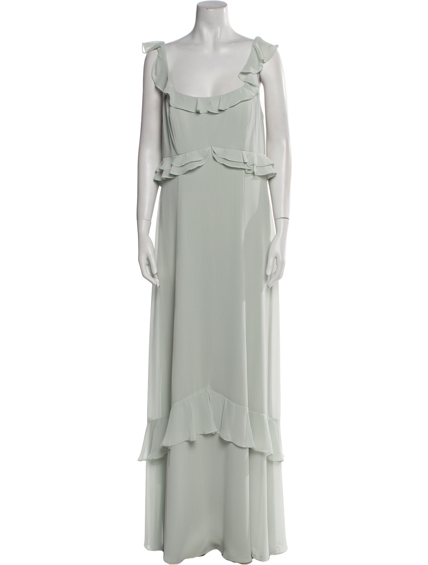 Watters Scoop Neck Long Dress