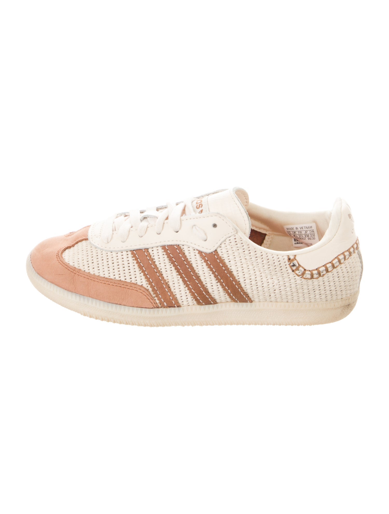 Wales Bonner x adidas Originals 2020 Leather Trim Embellishment Sneakers