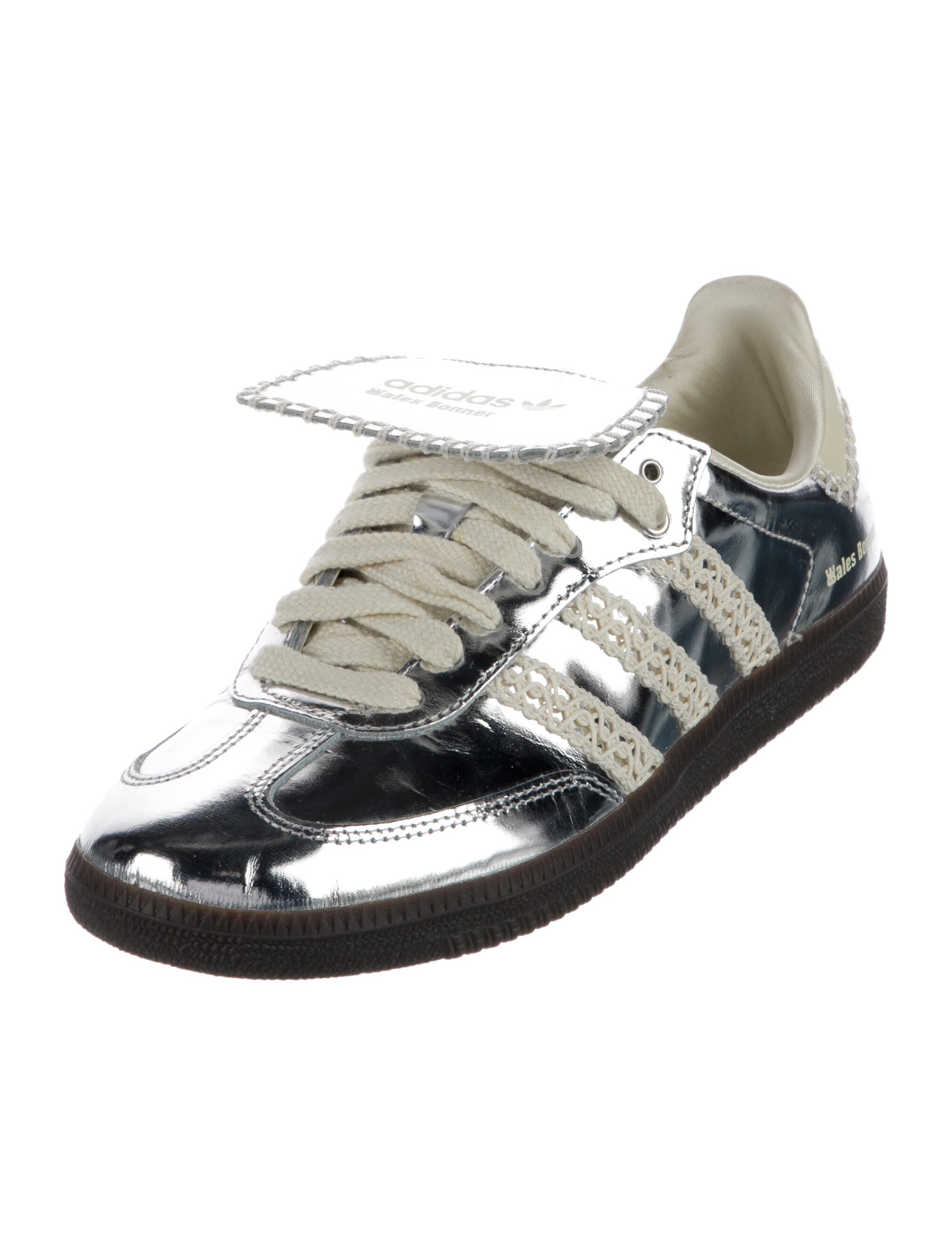 Wales Bonner x adidas Originals Patent Leather Whipstitch Trim Sneakers