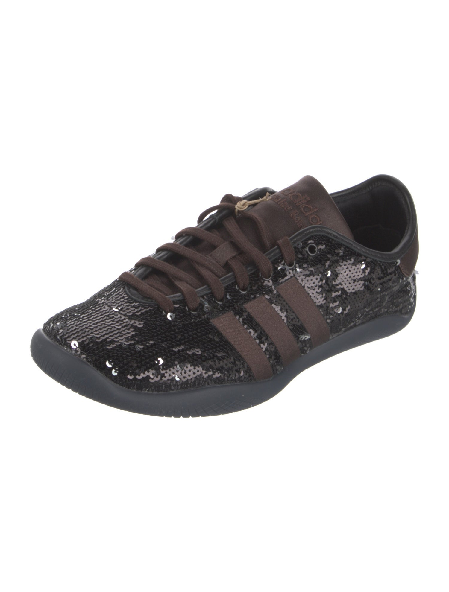 Wales Bonner x adidas Originals Karintha 'Black Dark Brown Sequin' Athletic Sneakers