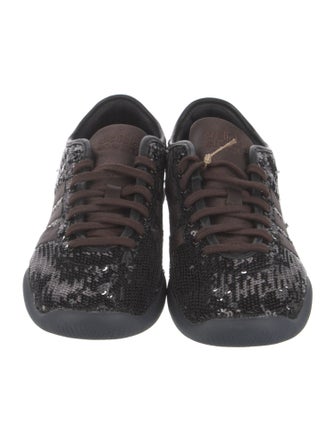 Wales Bonner x adidas Originals Karintha 'Black Dark Brown Sequin' Athletic Sneakers