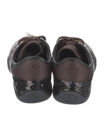 Wales Bonner x adidas Originals Karintha 'Black Dark Brown Sequin' Athletic Sneakers