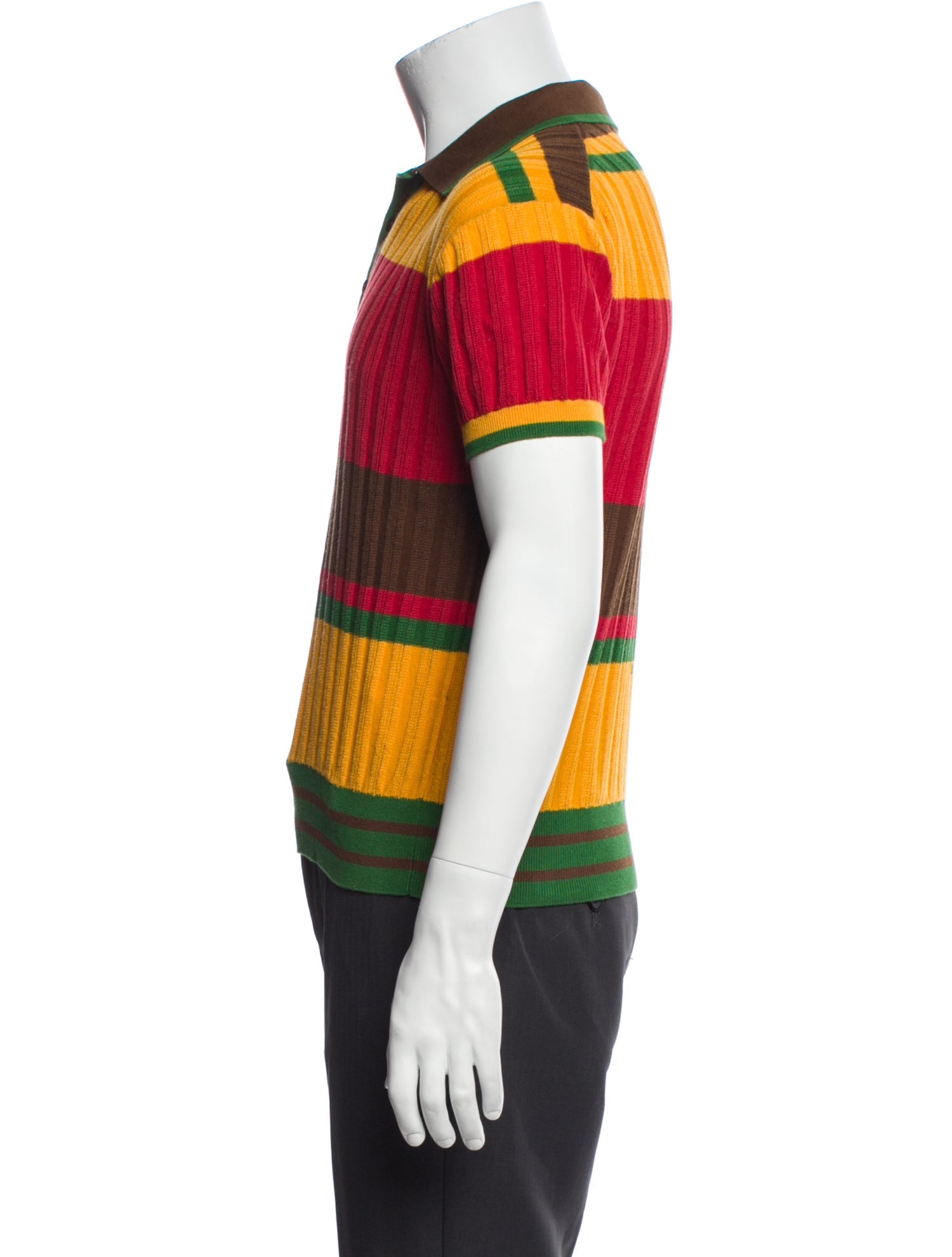 Wales Bonner x adidas Originals Colorblock Pattern Collar Polo Shirt