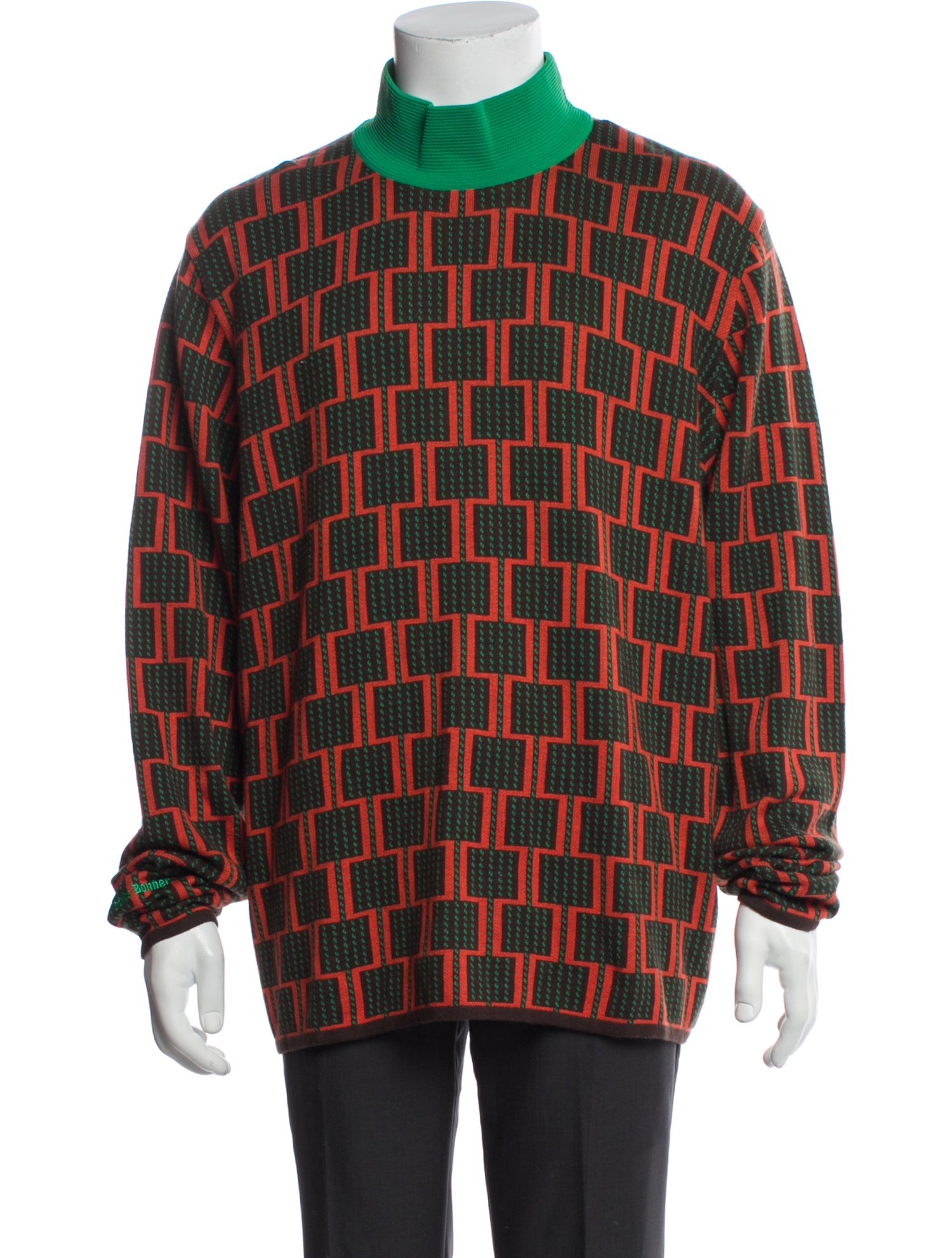 Wales Bonner x adidas Originals Plaid Print Turtleneck Pullover w/ Tags