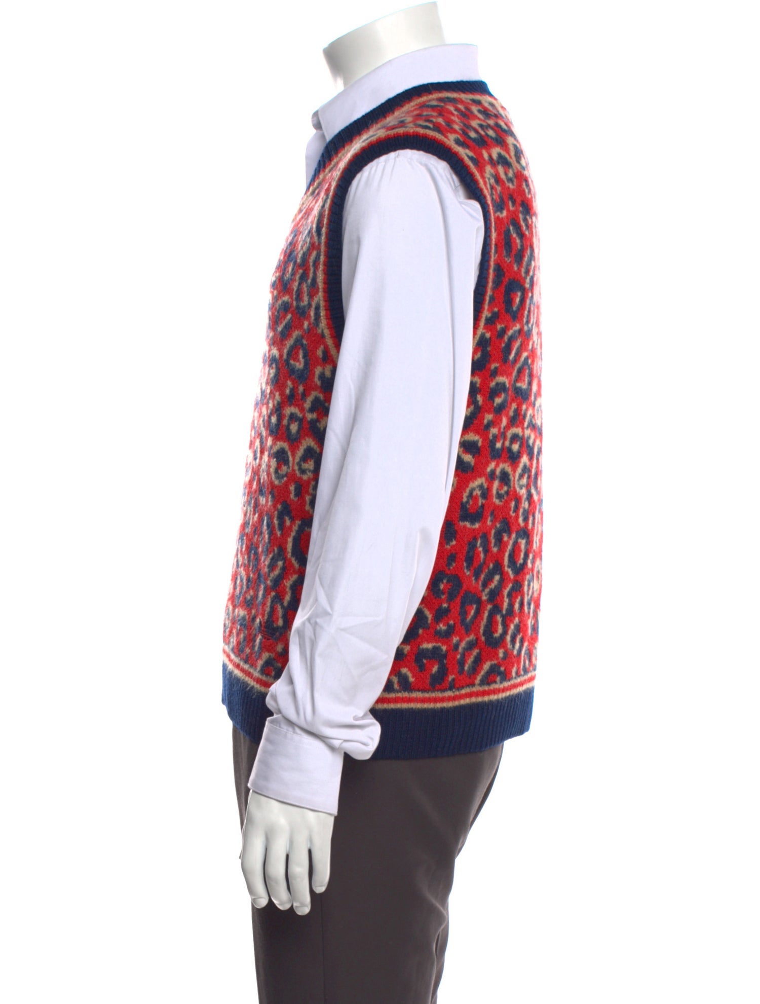 Wales Bonner x adidas Originals Animal Print V-Neck Sweater Vest w/ Tags