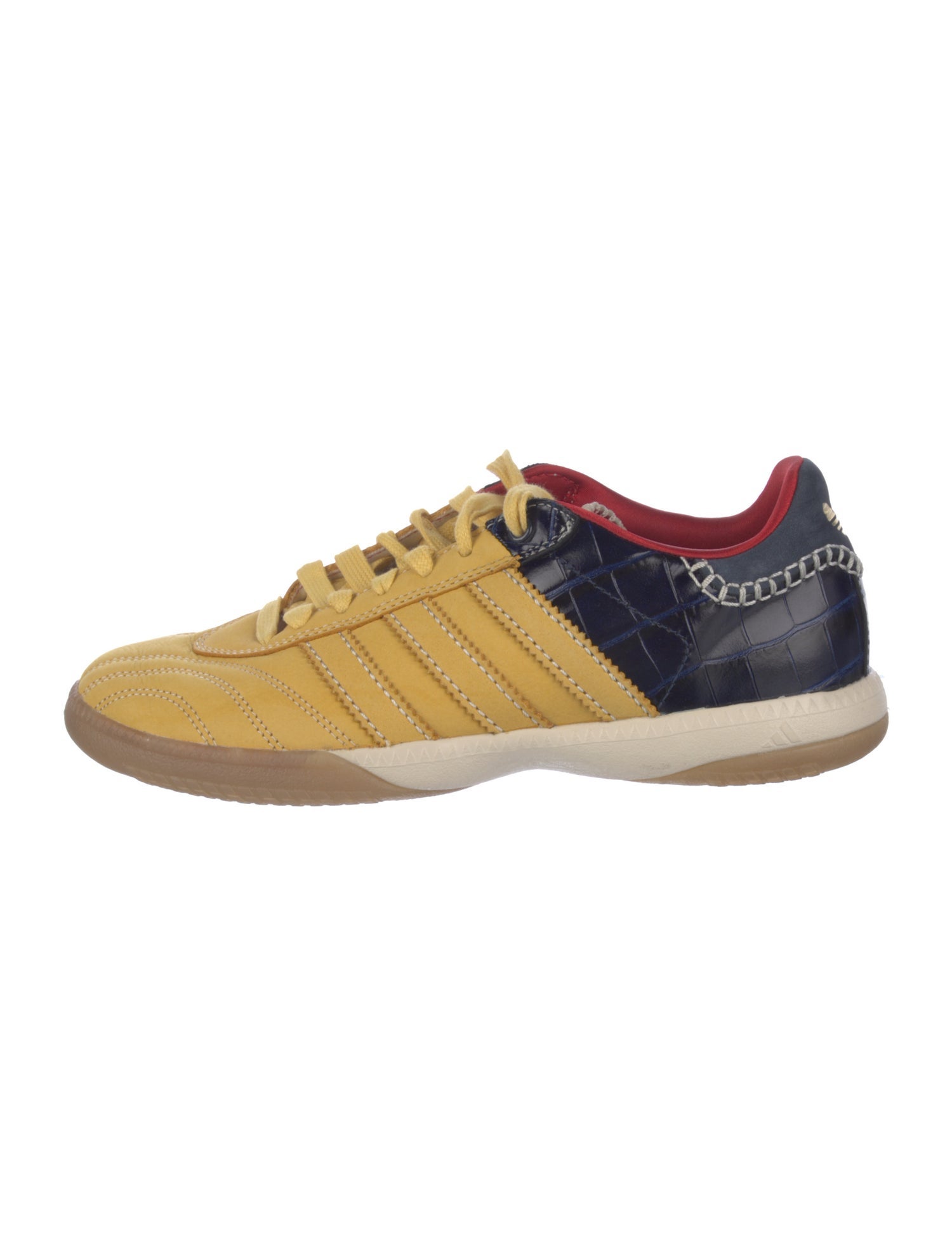 Wales Bonner x adidas Originals Samba Millennium 'Fade Gold Navy Croc' Sneakers