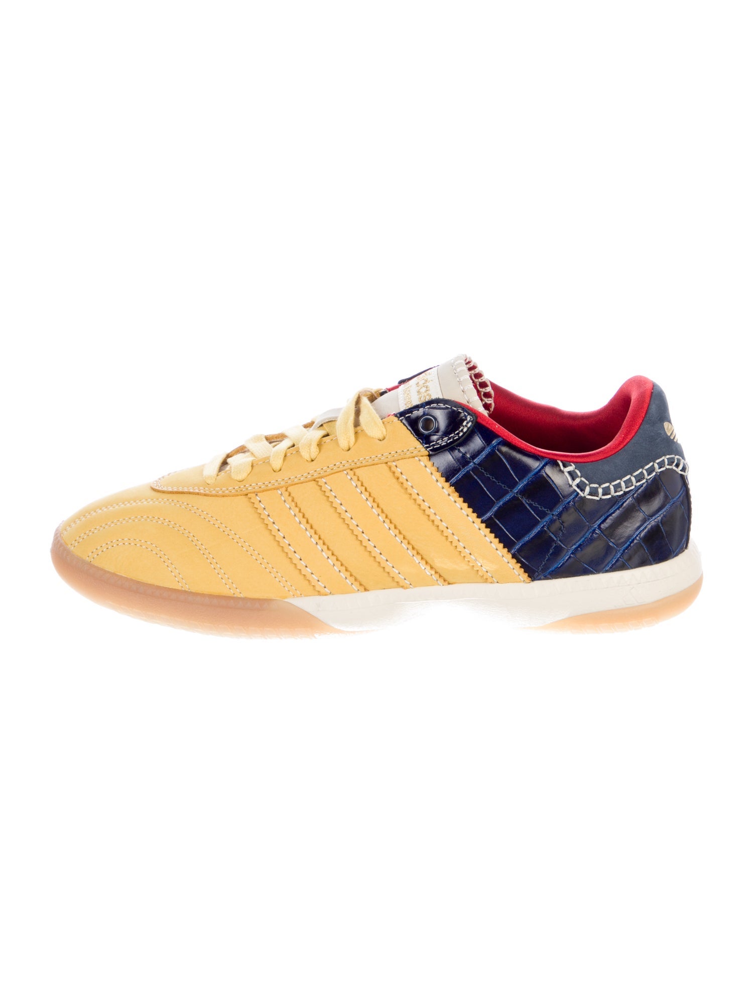 Wales Bonner x adidas Originals Samba Millennium 'Fade Gold Navy Croc' Sneakers w/ Tags