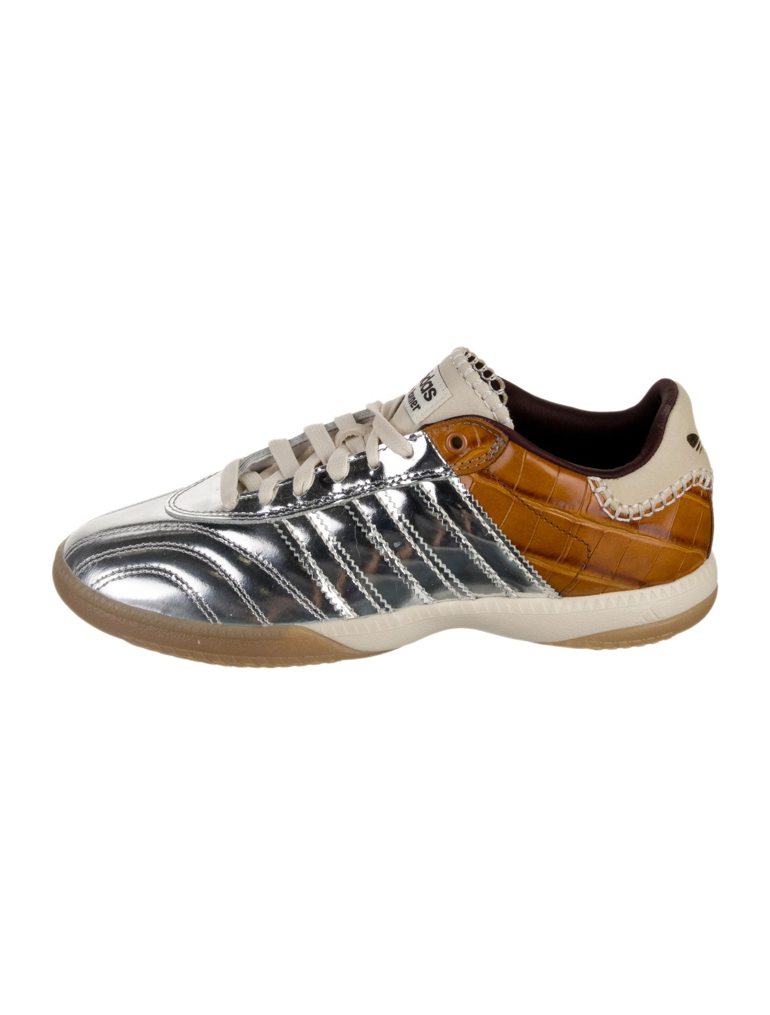Wales Bonner x adidas Originals Samba Millennium 'Silver Metallic Yellow Croc' Sneakers