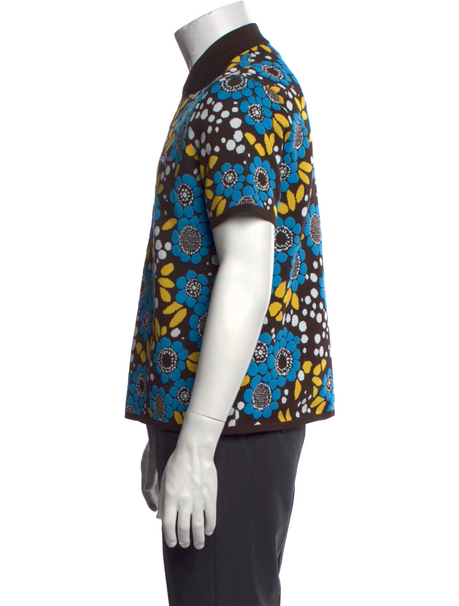 Wales Bonner x adidas Originals Floral Print Collar Polo Shirt w/ Tags