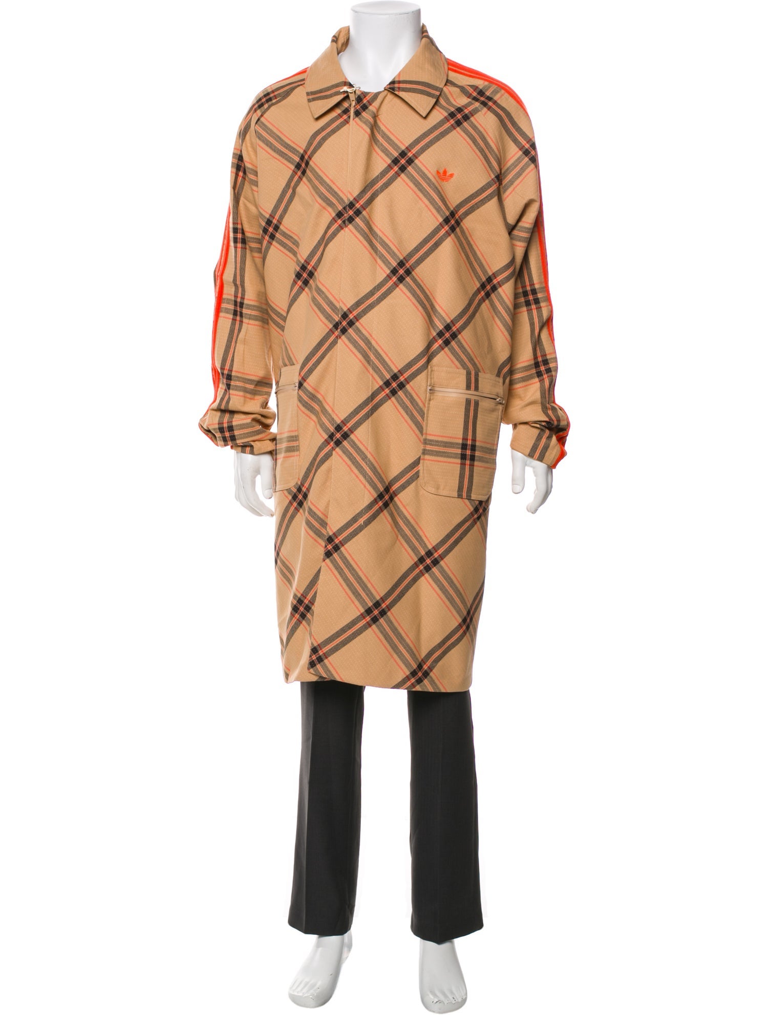 Wales Bonner x adidas Originals Plaid Print Overcoat w/ Tags