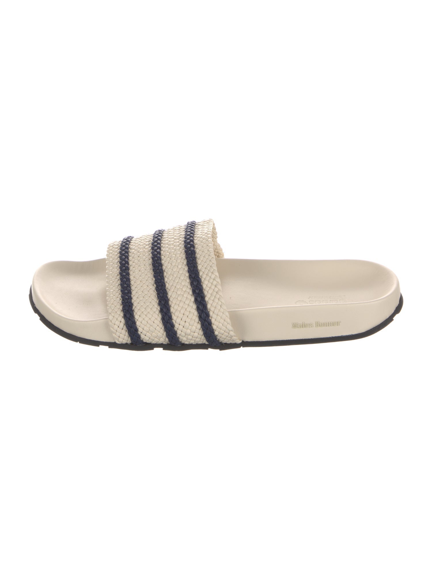 Wales Bonner x adidas Originals Adilette Slides 'Wonder White Night Indigo' Leather Slides w/ Tags