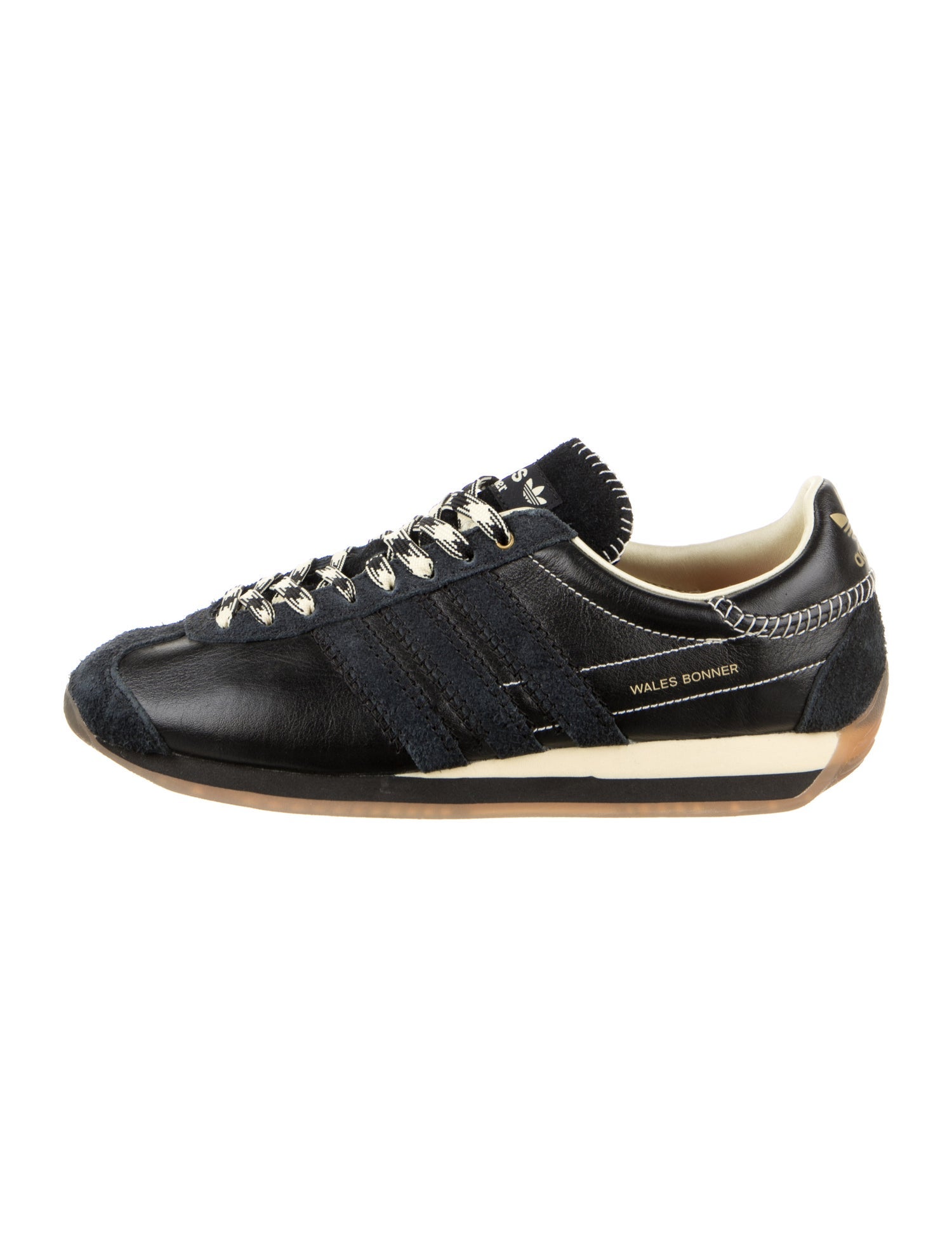 Wales Bonner x adidas Originals Country 'Core Black/Easy Yellow' Sneakers
