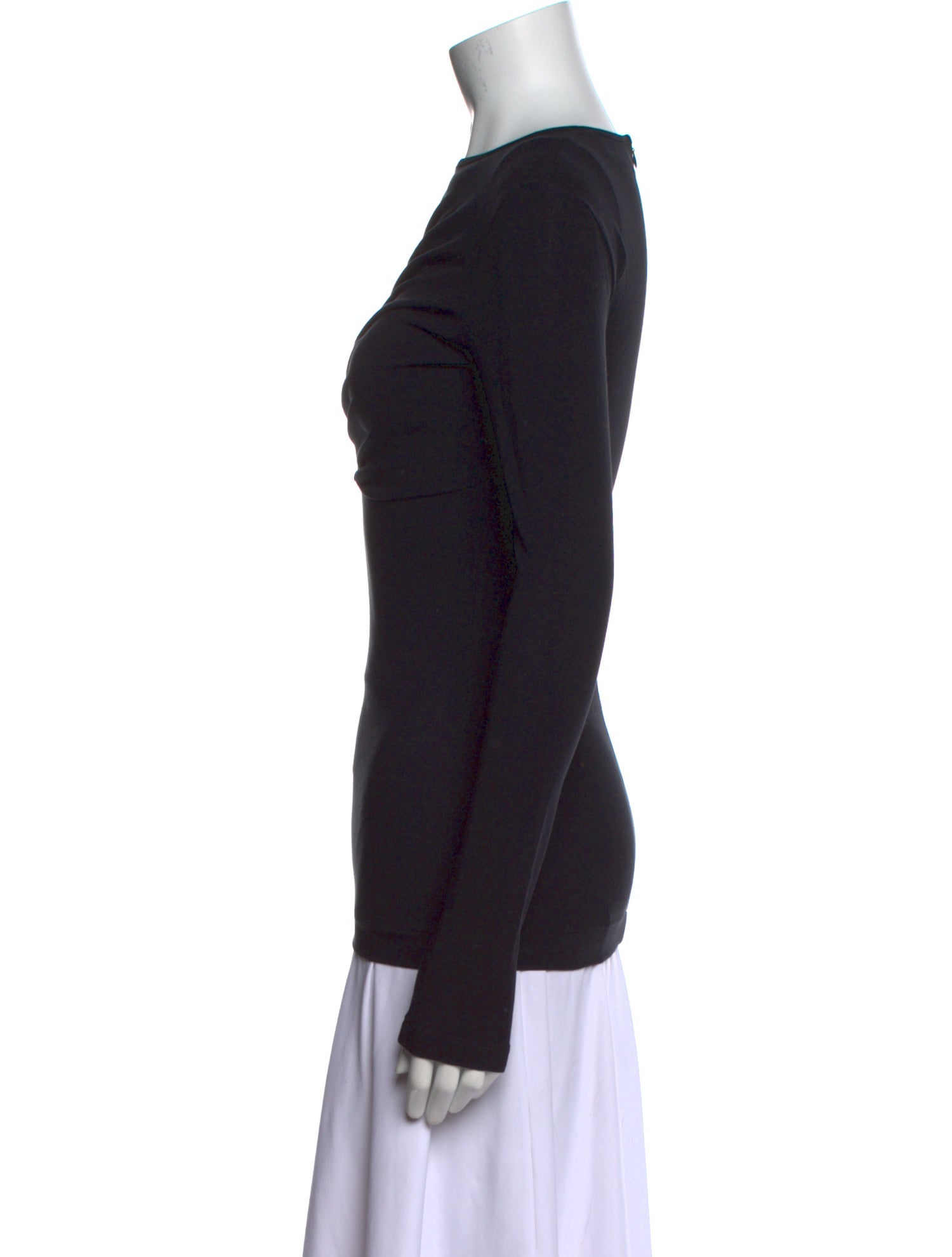 Caes Scoop Neck Long Sleeve Top