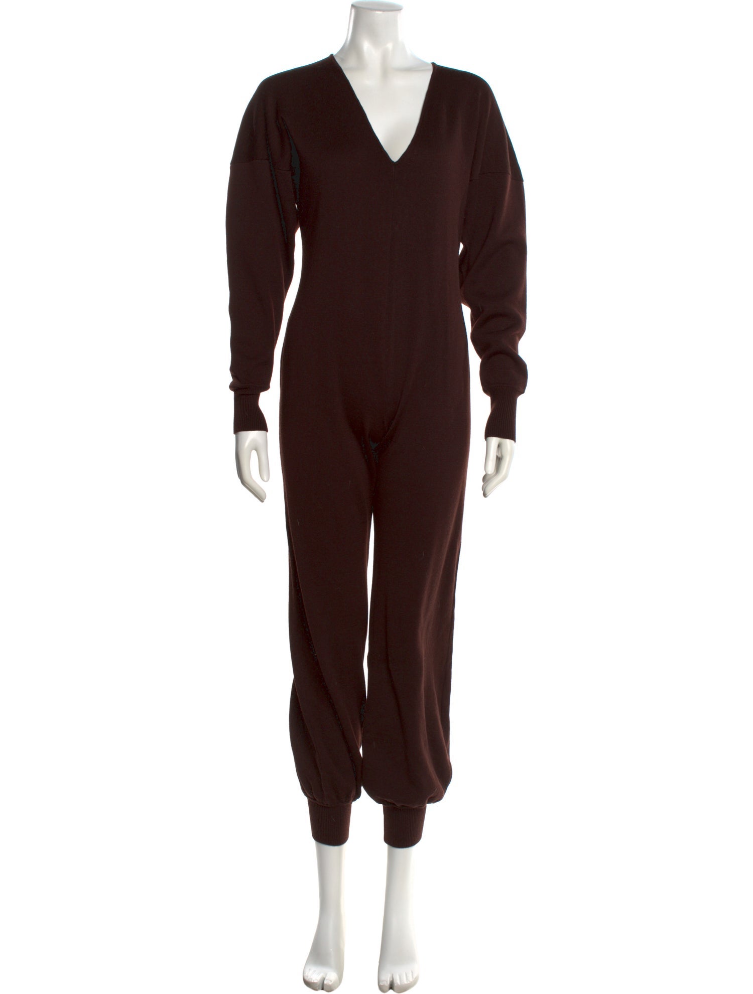 Caes Merino Wool V-Neck Jumpsuit