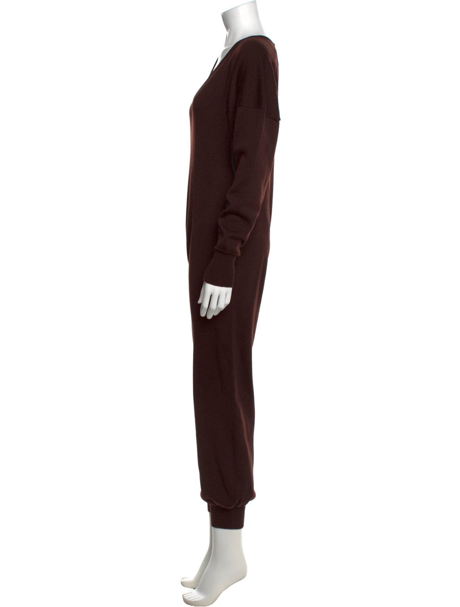 Caes Merino Wool V-Neck Jumpsuit