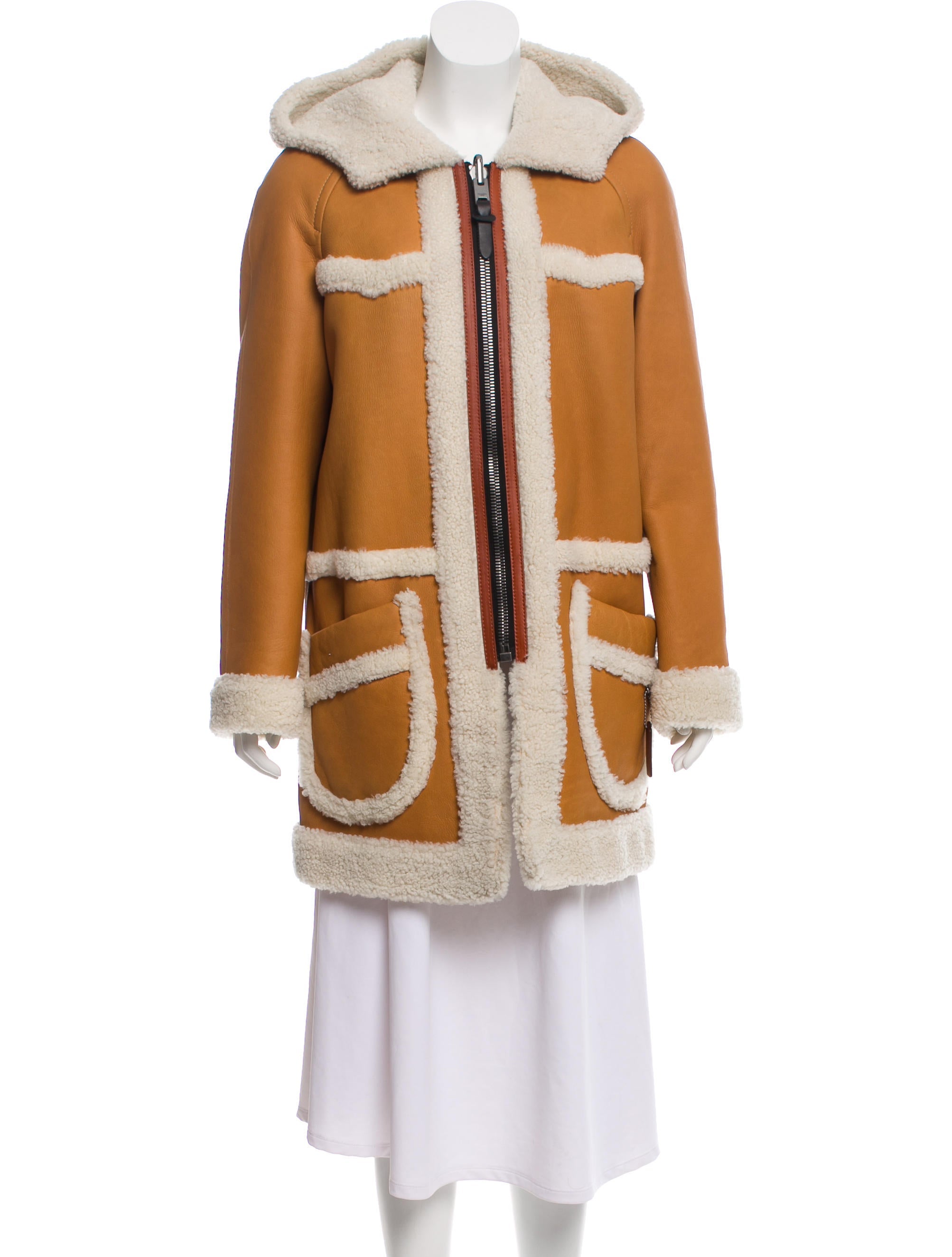 coach reversible shearling coat