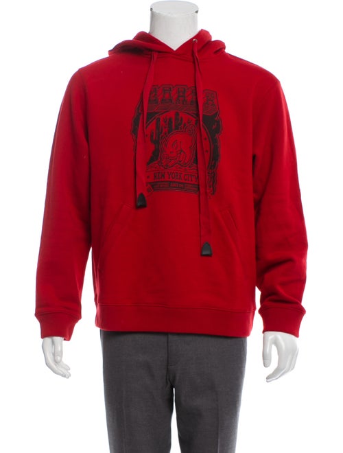 Coach 1941 Graphic Print Hoodie red