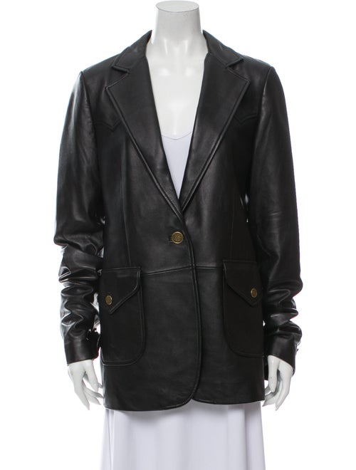 Coach 1941 Leather Blazer Black