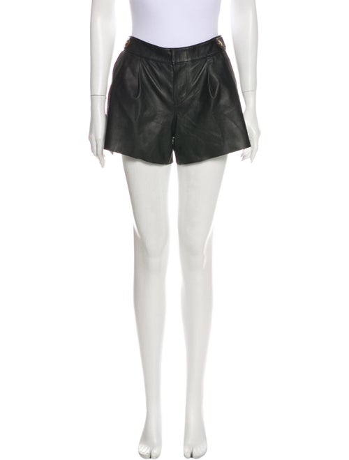 Coach 1941 Leather Mini Shorts Black