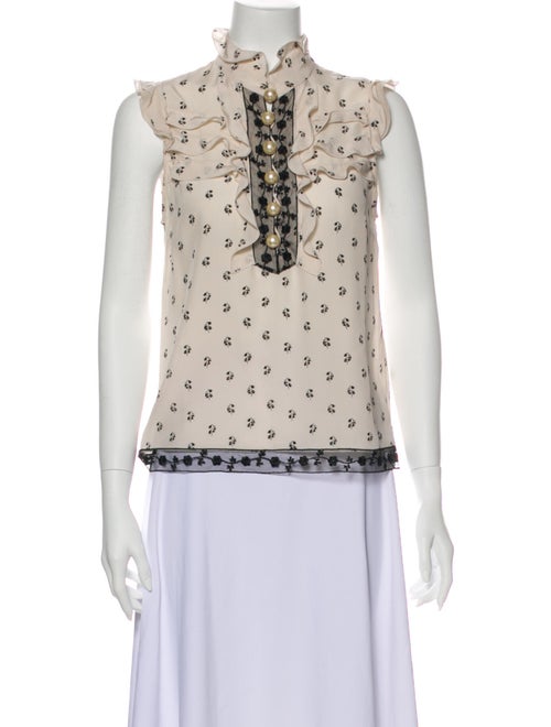 Coach 1941 Printed Mock Neck Blouse