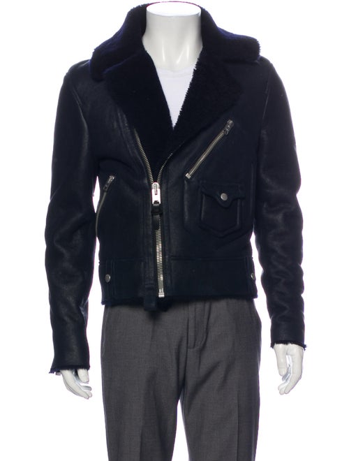 Coach 1941 Lamb Leather Moto Jacket w/ Tags Blue
