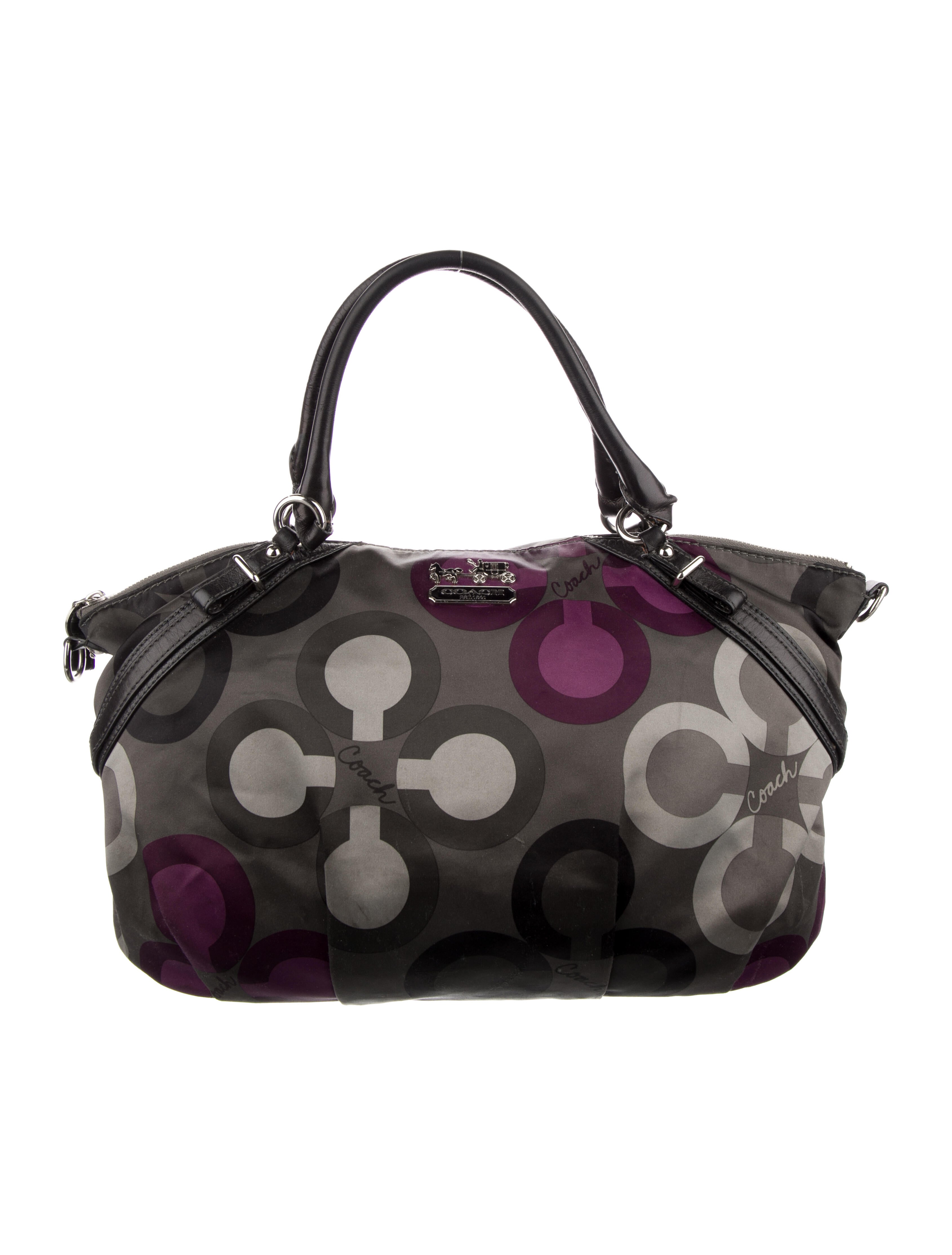 Coach 1941 Nylon LeatherTrimmed Shoulder Bag Grey Shoulder Bags