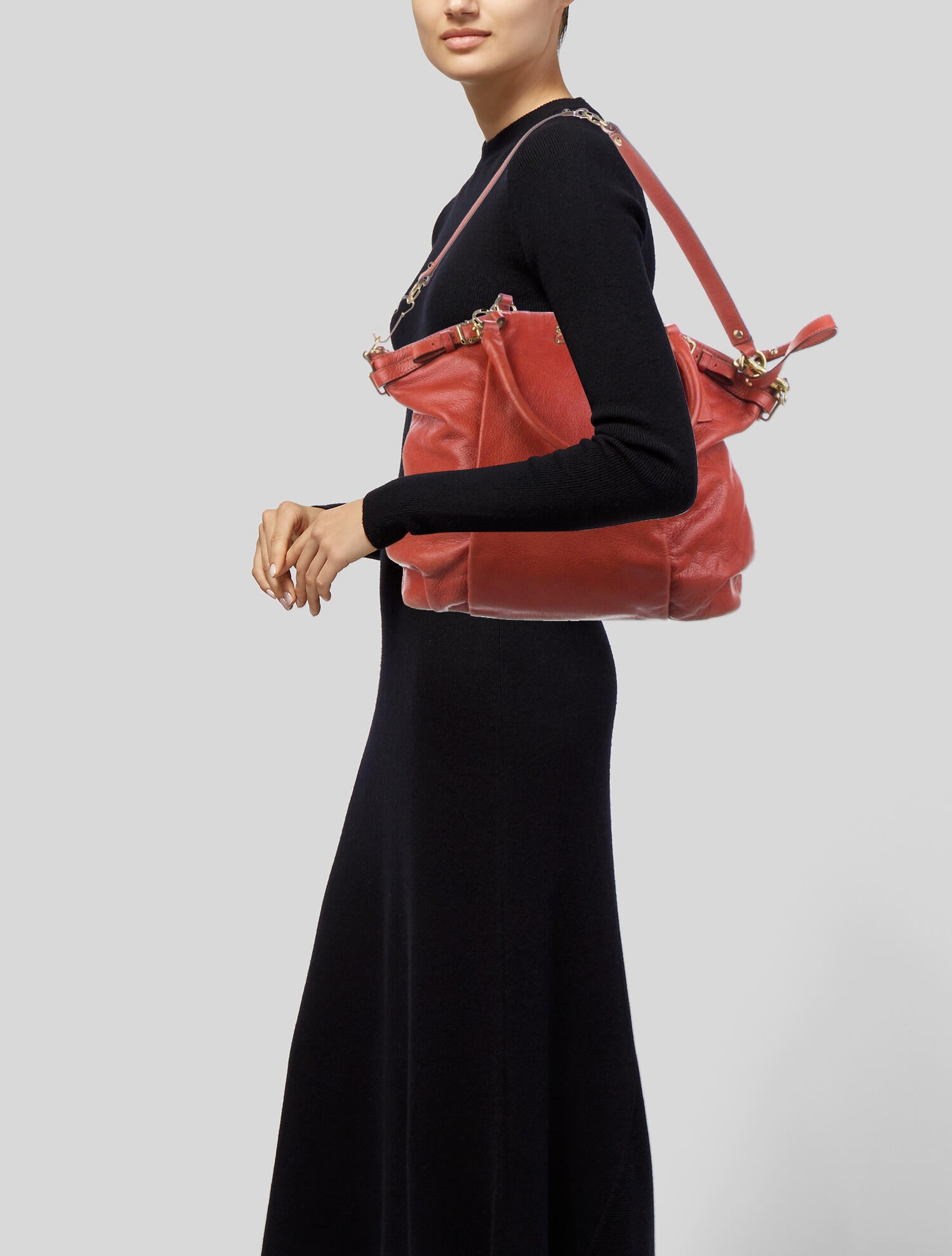 Coach 1941 Leather Shoulder Bag Orange Shoulder Bags, Handbags