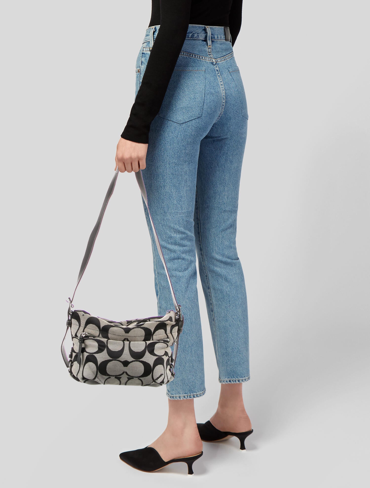 Coach 1941 Leather Trimmed Shoulder Bag Neutrals Shoulder Bags