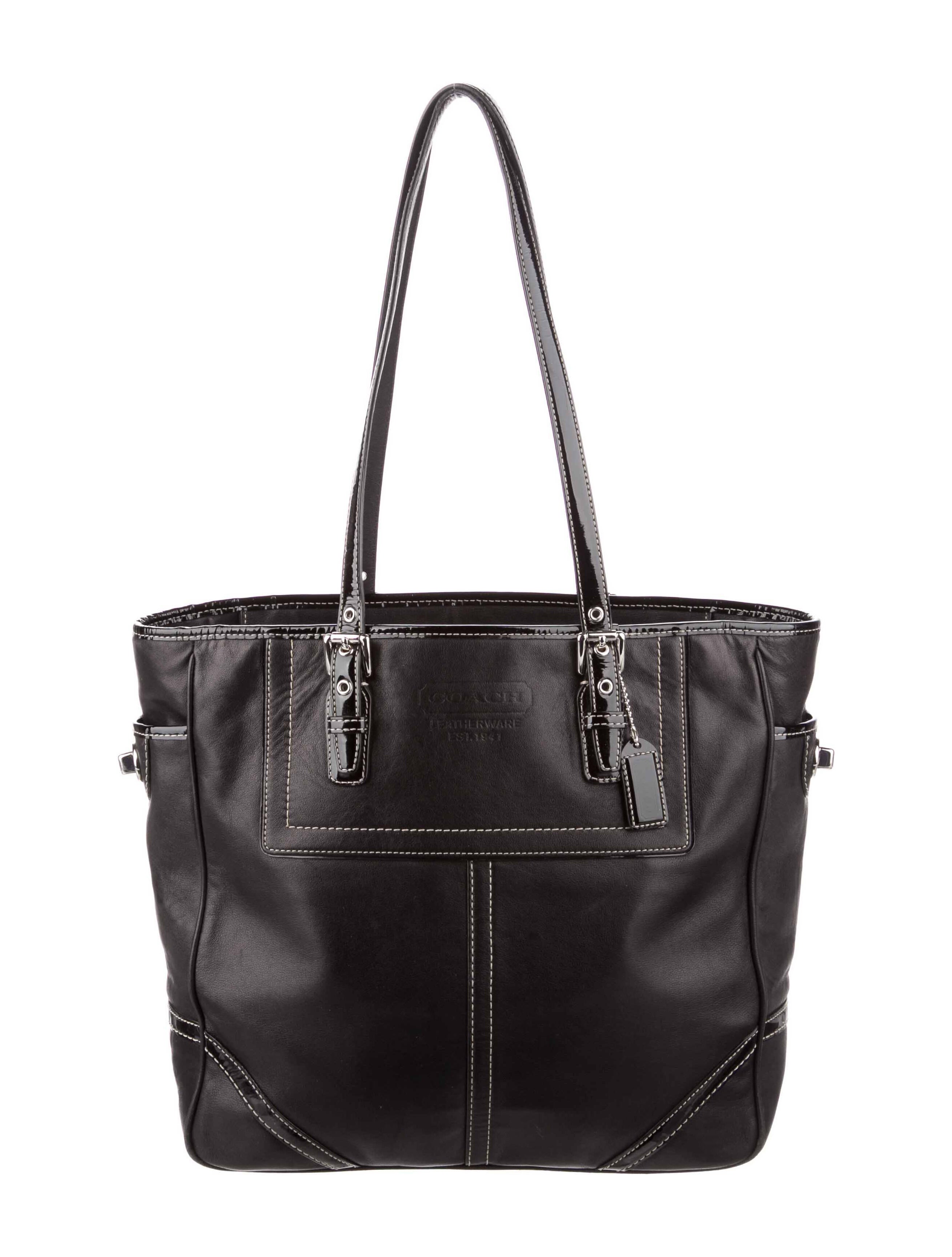 Coach 1941 Solid Leather Tote Bag Black Totes, Handbags WWCCH24963