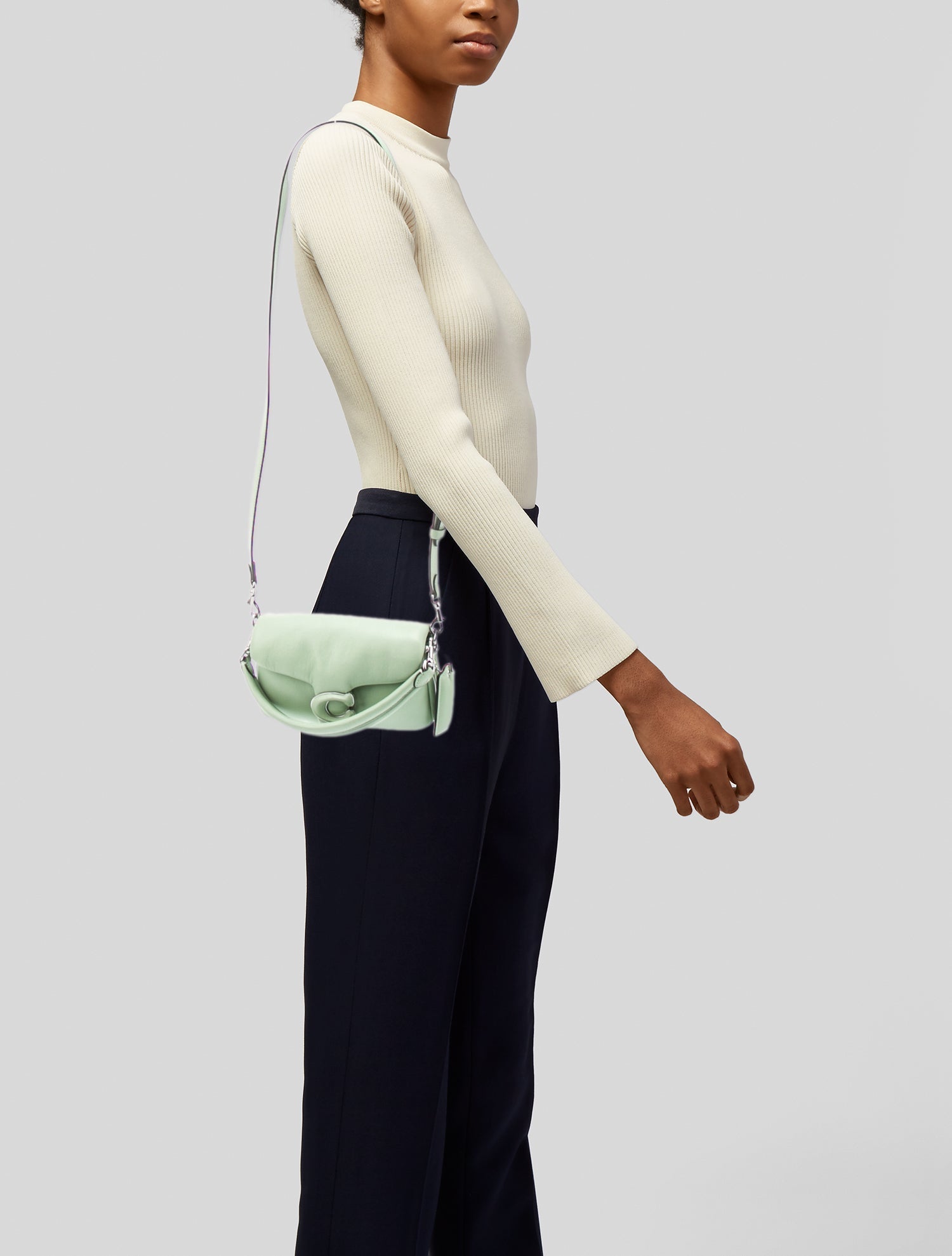 Coach 1941 Leather Pillow Tabby Crossbody Bag Green Crossbody Bags