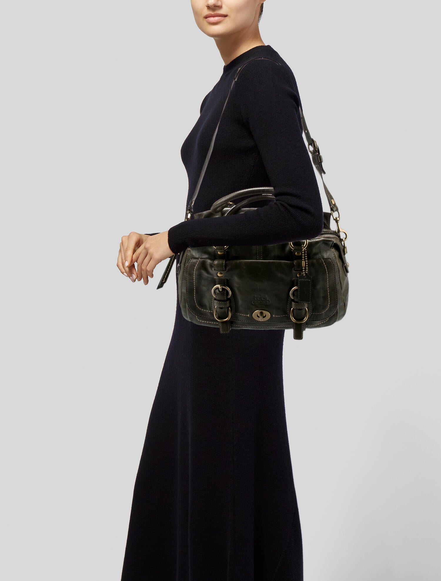 Coach 1941 Leather Handle Bag - Green Handle Bags, Handbags