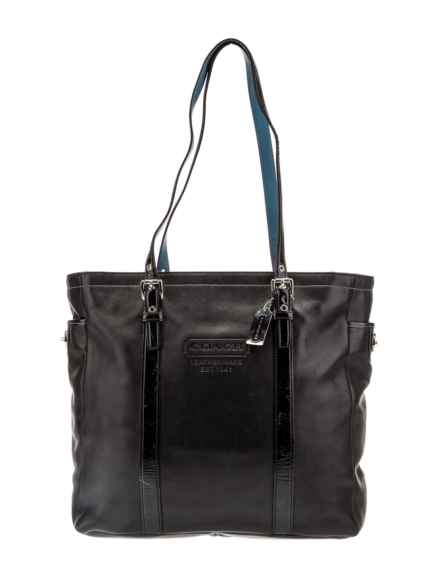 アメリカから購入 COACH leather bag Authentic Coach Black Glove Tanned Leather Zip Tote Bag 4067 Purse