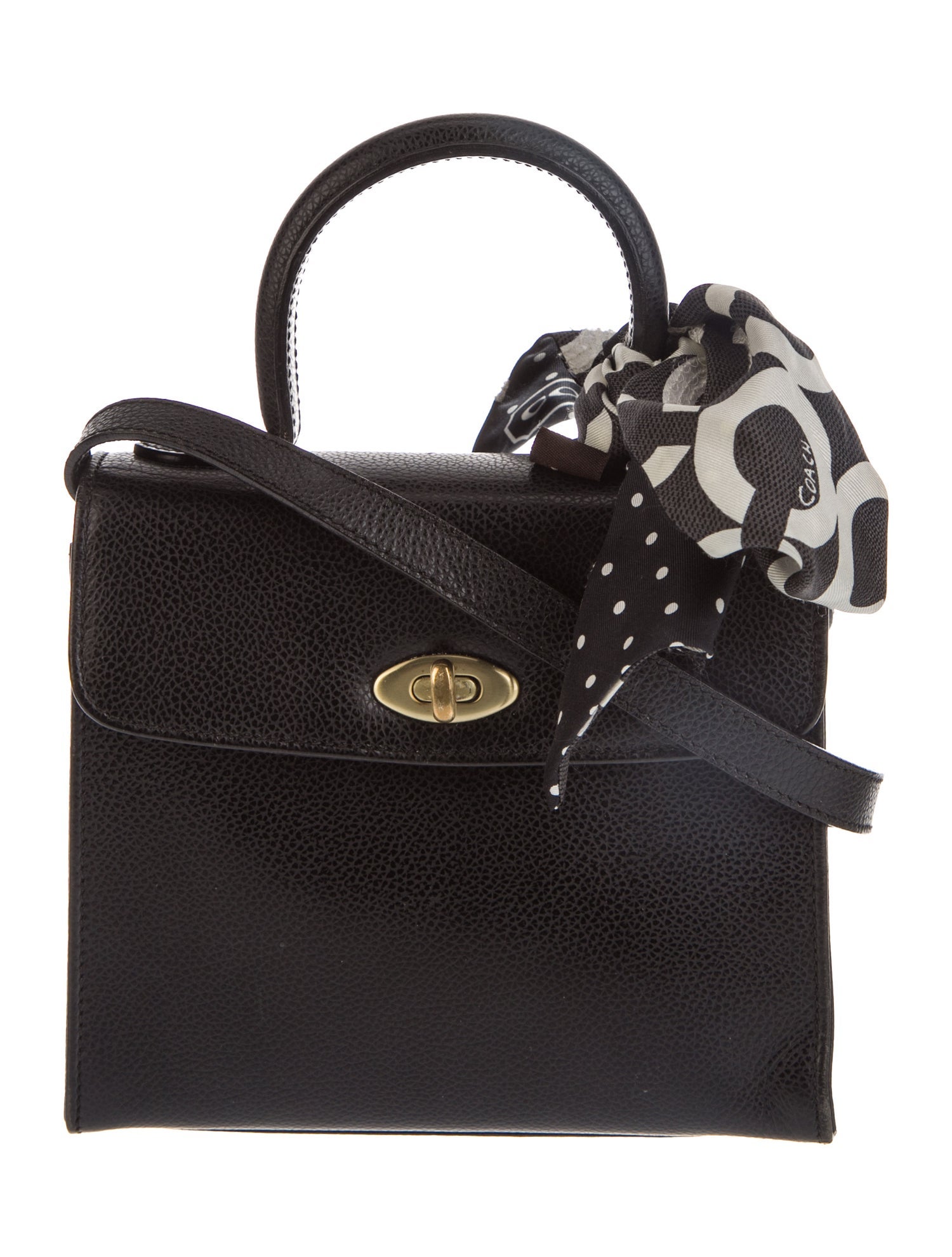 Coach 1941 Leather Top Handle Bag - Black Handle Bags, Handbags
