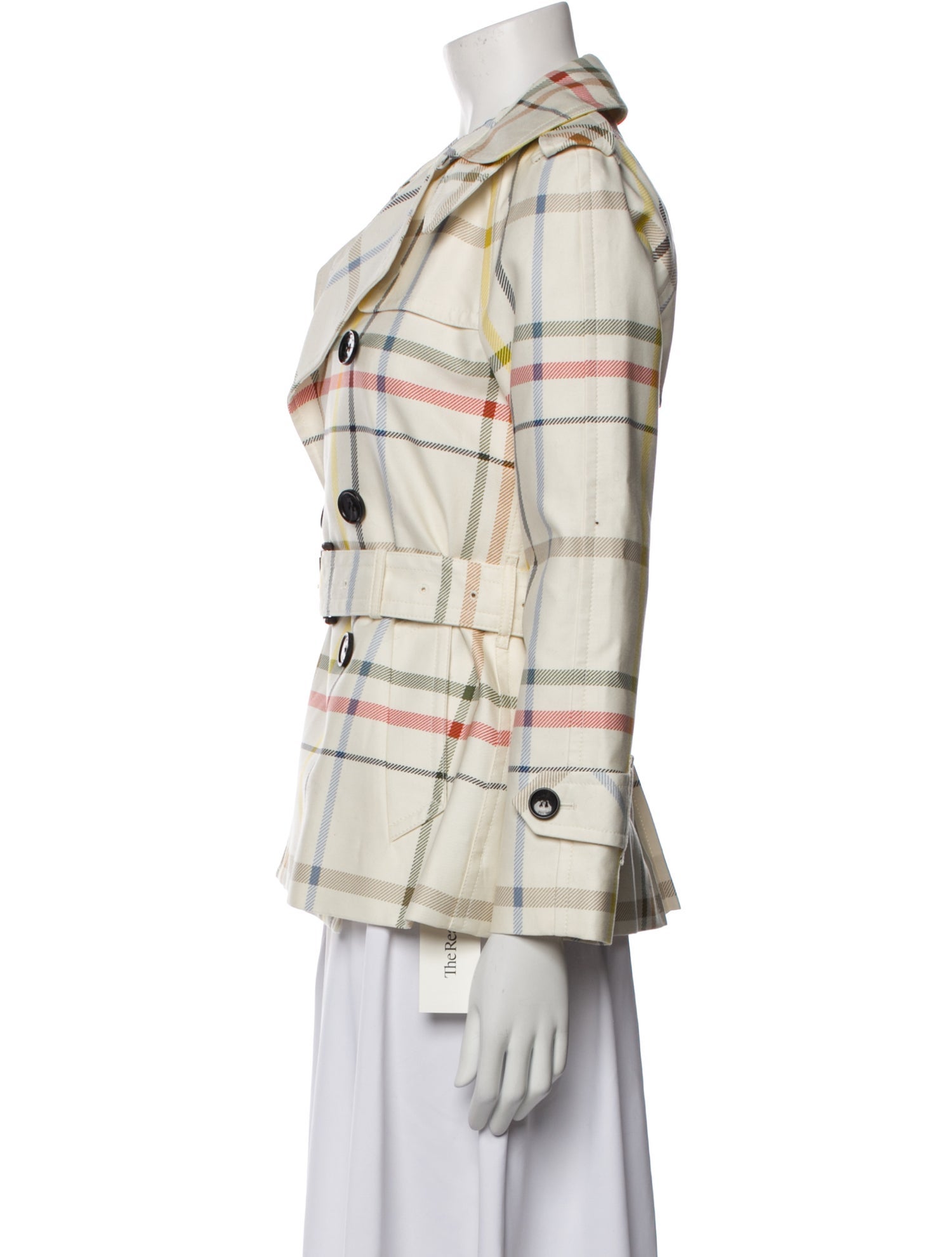 Coach 1941 Plaid Print Trench Coat