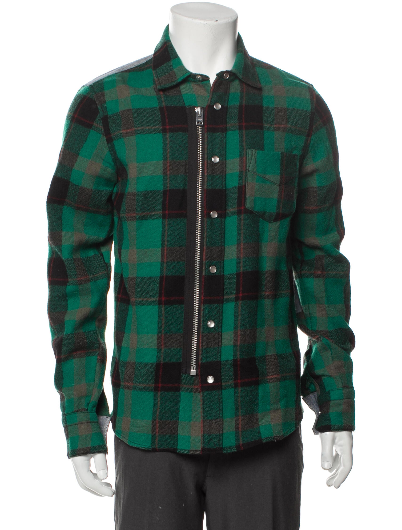 Coach 1941 Wool Plaid Print Jacket