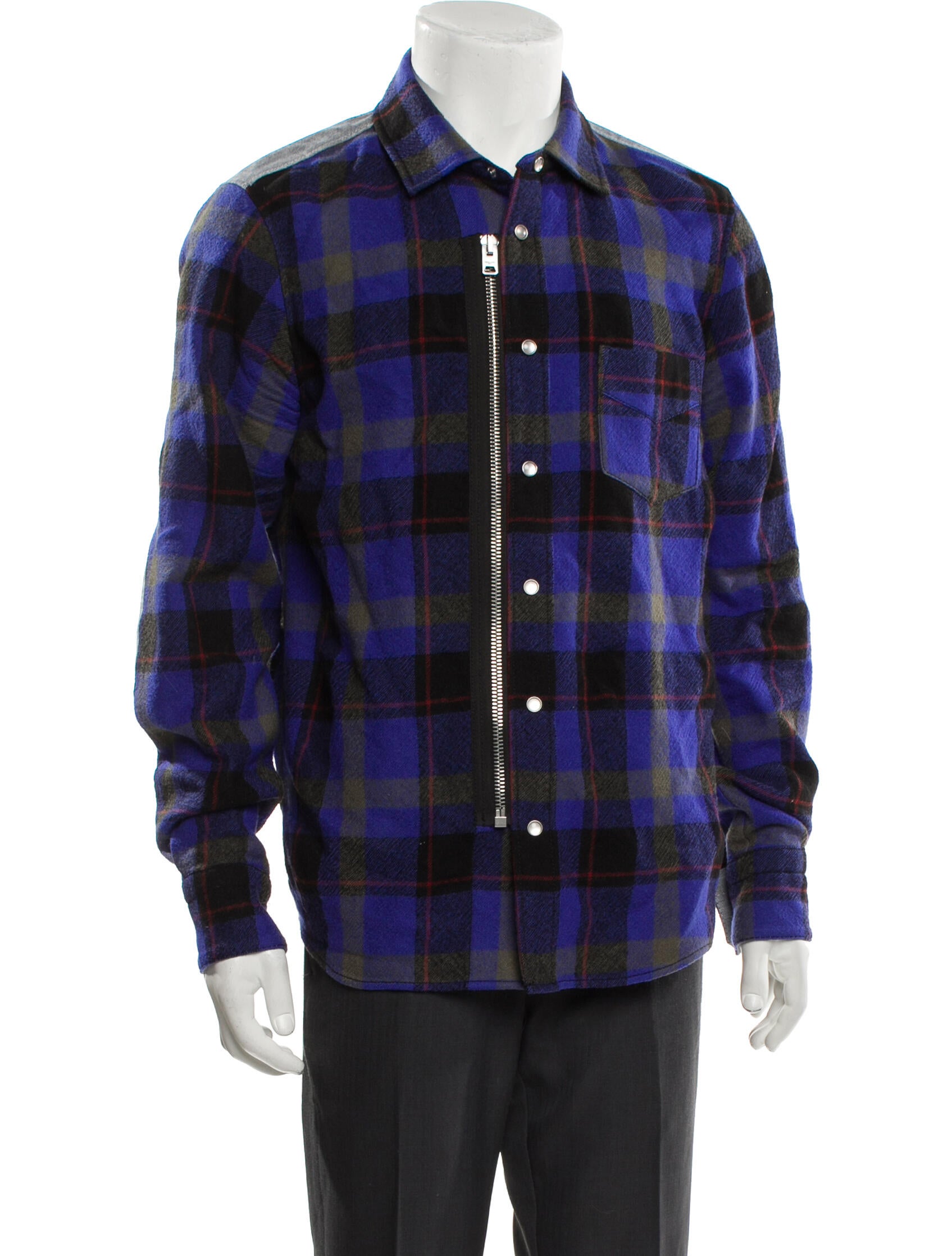 Coach 1941 Plaid Print Denim Jacket