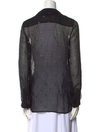 Coach 1941 Silk Printed Button-Up Top