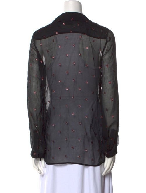 Coach 1941 Silk Printed Button-Up Top