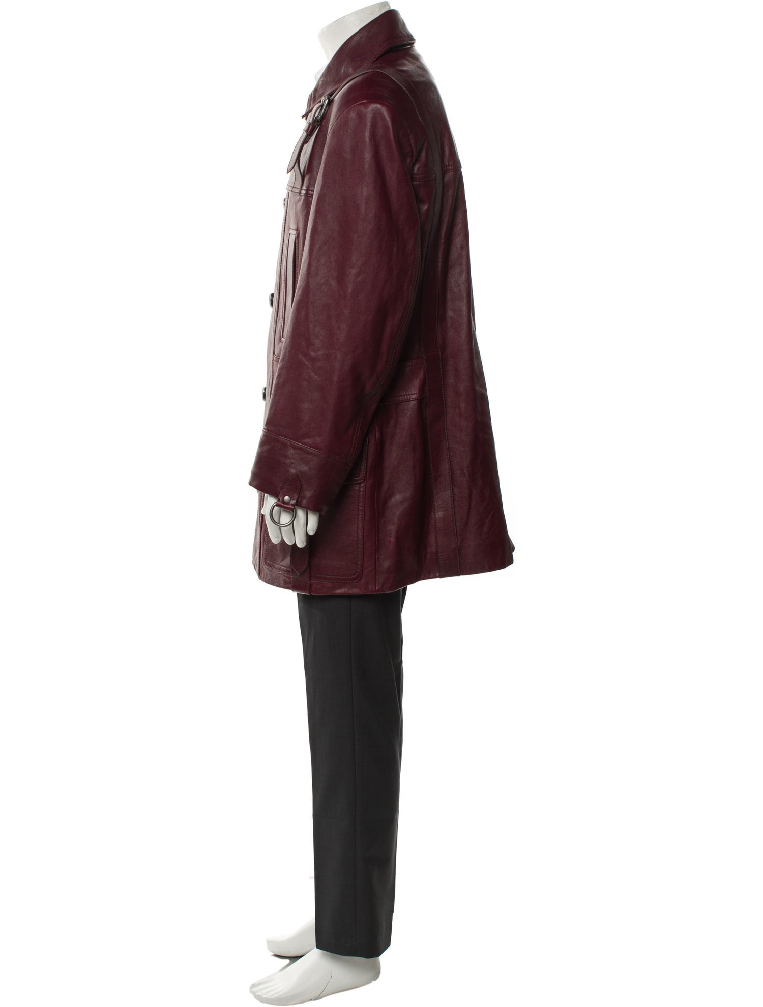 Coach Lamb Leather Trench Coat