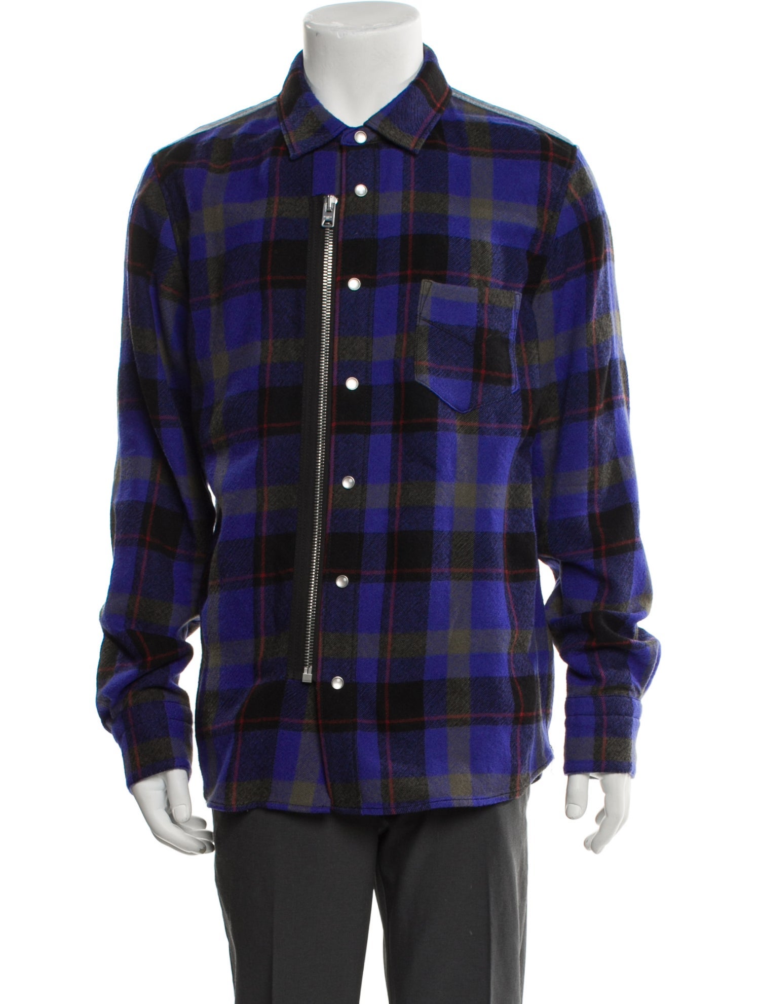 Coach 1941 Wool Plaid Print Trucker Jacket