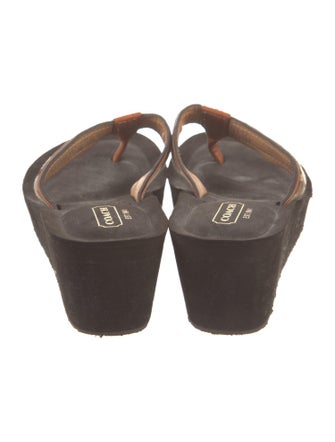 Coach 1941 Leather Flip Flops