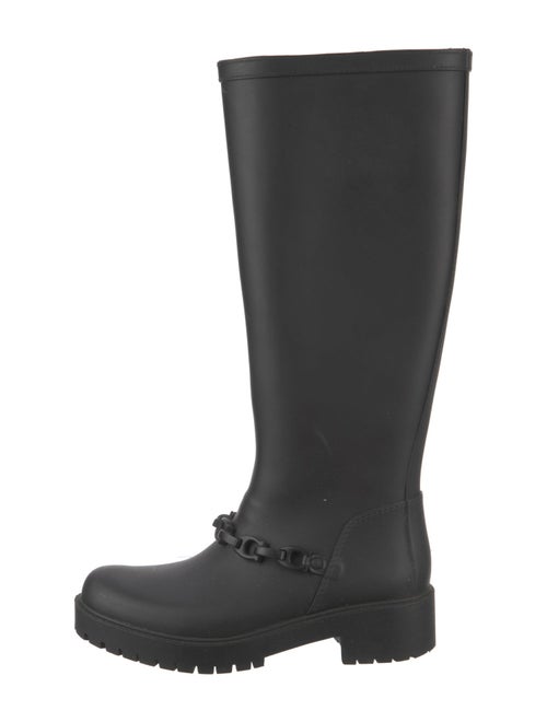 Coach 1941 Rubber Chain-Link Accents Rain Boots