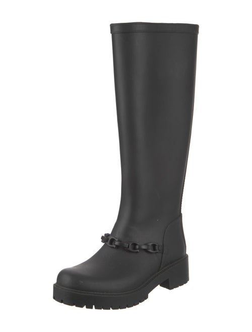 Coach 1941 Rubber Chain-Link Accents Rain Boots