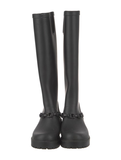 Coach 1941 Rubber Chain-Link Accents Rain Boots