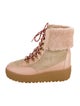 Coach 1941 Leather Colorblock Pattern Combat Boots