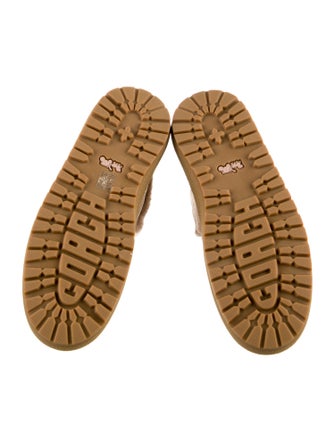 Coach 1941 Leather Colorblock Pattern Combat Boots