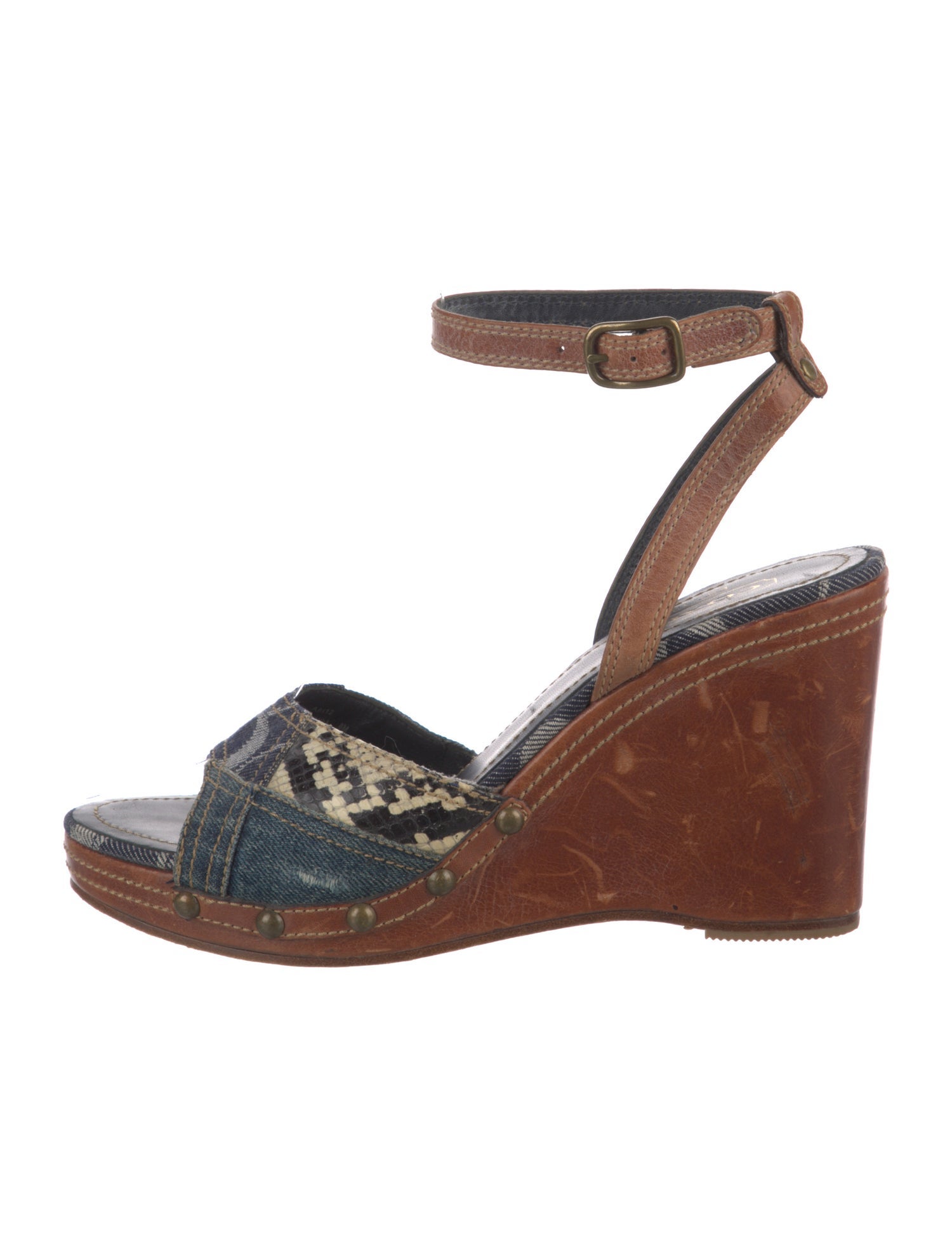 Coach 1941 Denim Animal Print Sandals